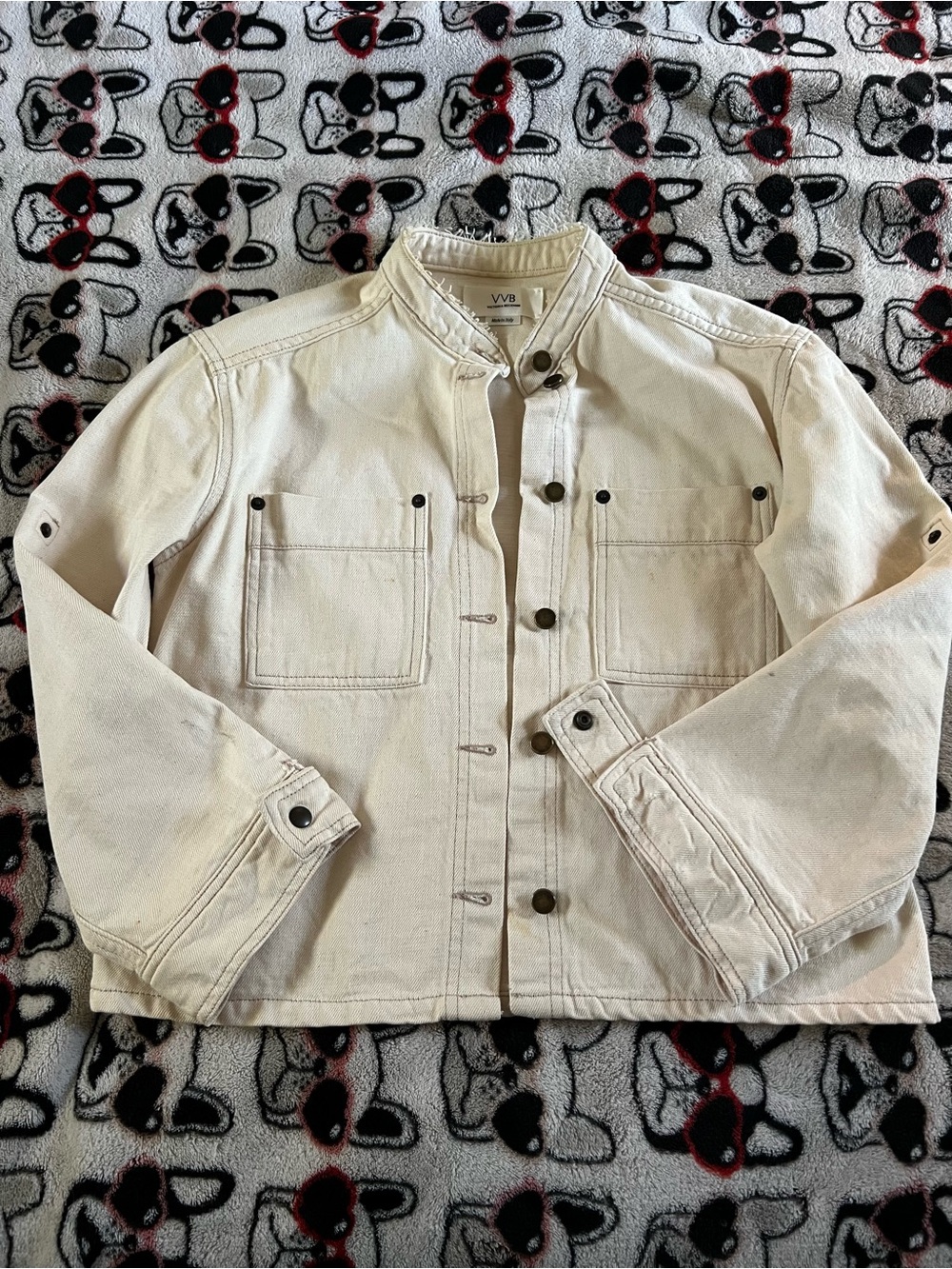 Victoria Beckham Cream Denim Shirt Jacket